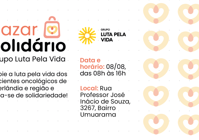 Bazar do GLPV acontece dia 08/08/23.