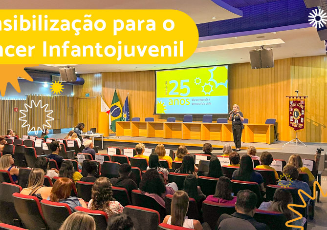 Diretoria do GLPV esteve presente no evento ao lado das médicas oncopediatras.